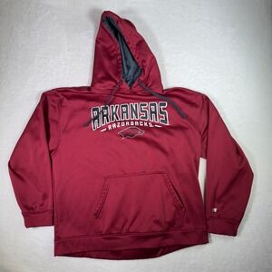 Arkansas Razorbacks Champion‎ Maroon Hoodie Mens XL Pullover Sweatshirt
